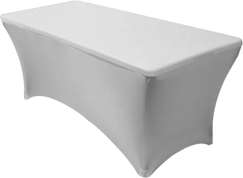 Vista 10 de YOUR CHAIR COVERS - Fundas rectangulares de elastano para mesas de 4 pies, manteles ajustados para eventos de boda, decoraciones de patio, tela