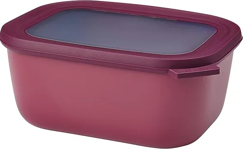 Vista 29 de Mepal Cirqula - Recipiente circular rectangular para almacenar y servir alimentos de 67.6 fl oz / 68 onzas con tapas transparentes, perfecto