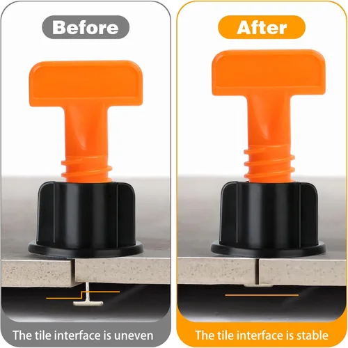 Vista 4 de Kit de Sistema de Nivelación de Azulejos DGSL de 150 Piezas, Sistema de Nivelación de Separadores de Azulejos Reutilizables de 1/16 Pulgada, 3