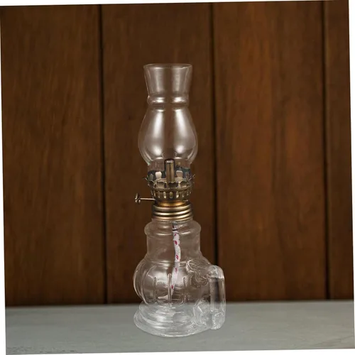 Vista 7 de ARTIBETTER Lámparas de aceite vintage, lámparas de queroseno de vidrio, luz retro de queroseno, linterna de aceite antigua, linterna de aceite