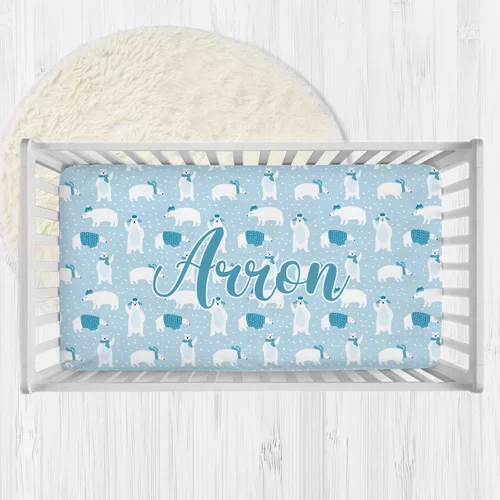 Vista 6 de Sábanas personalizadas para cuna de bebé con nombre, sábanas de colchón personalizadas para cuna para niños y niñas, sábanas bajeras para cuna