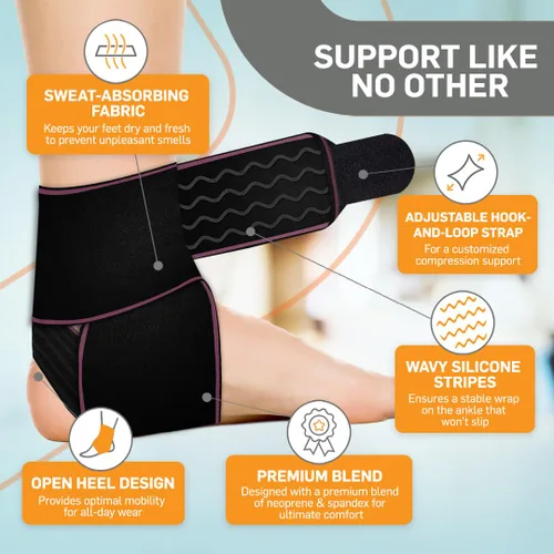 Vista 3 de Ankle Brace for Sprained Ankle, Ankle Support for Women & Men - Ankle Braces & Wrap for Stabilizing, Tendonitis, Basketball, Running, Sprains