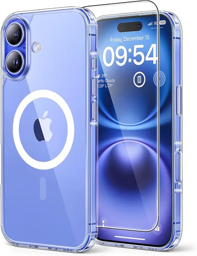 Vista 46 de TAURI - Funda magnética para iPhone 15 Pro Max, 3 en 1, compatible con MagSafe, no se pone amarilla, con 2 protectores de pantalla, protección