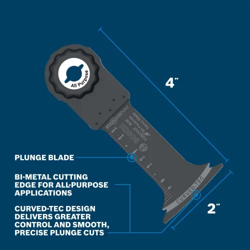 Vista 3 de Bosch OSM200F - Hoja de corte bimetálica oscilante multiherramienta StarlockMax de 2 pulgadas