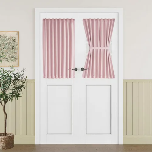 Vista 127 de Vatge - Cortinas laterales para ventana de puerta, cortinas para luz lateral de puerta frontal, 1 panel, 12 (ancho) x 72 (largo) pulgadas, aguamarina