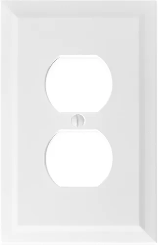 Vista 19 de Questech Cubiertas de tomacorrientes, placas de pared dúplex individuales, placas de interruptor de 1 banda, tamaño estándar, cubiertas de toma