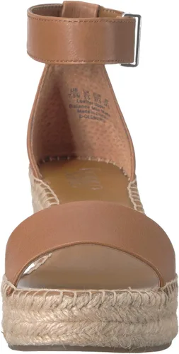 Vista 2 de Franco Sarto Clemens - Sandalias de tacón de cuña envueltas en yute para mujer, Negro