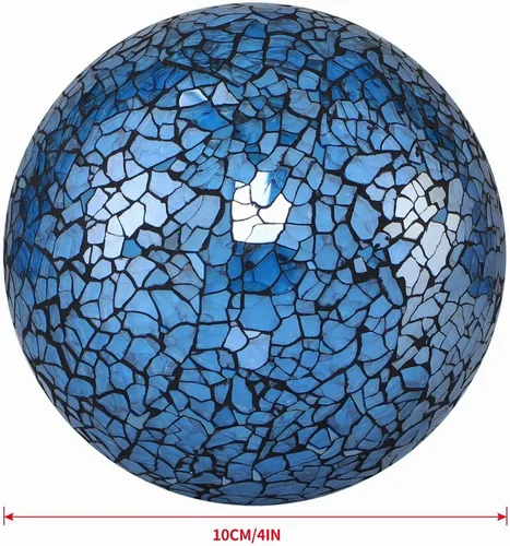 Vista 4 de MDLUU Orbes decorativos de 4 pulgadas, bolas de esfera de mosaico, bolas de centro de mesa para cuencos, jarrones, decoración de mesa de comedor
