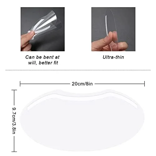 Vista 2 de 200 protectores faciales de ducha, protectores de ojos, viseras transparentes, protector de ojos para maquillaje, visera de ducha para cejas