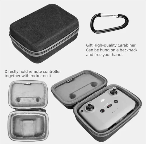 Vista 3 de Mini4 Pro/Flip Funda para DJI Mini 4 Pro Accesorios Drone Body Bag RC2 RC-N2 Control Remoto Viaje Llevar Shell Duro Estuche para controlador RC-N2