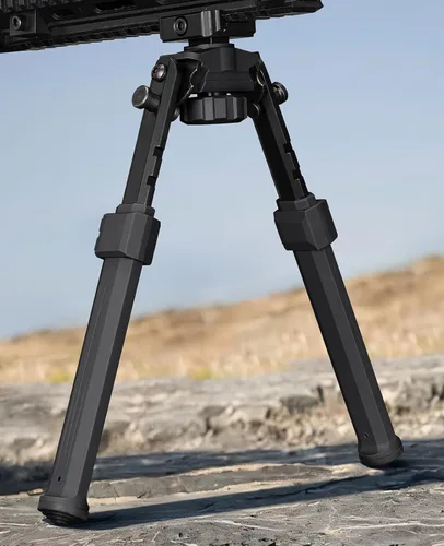 Vista 6 de CVLIFE Picatinny - Bípodes para rifles tácticos, bípodes de rifle táctico, rotación ajustable, inclinación de 360 grados, portátil, resistente
