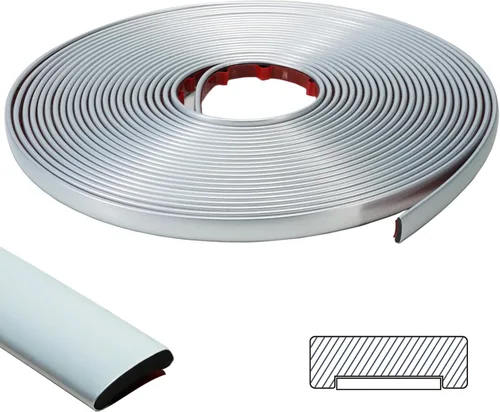 Vista 9 de Moldura para Despegar y Pegar de 9.8 Pies, Moldura de Pared Flexible Autoadhesiva para Bordes, Marcos, Ventanas, Salpicadero y Zócalos, Tira Negro