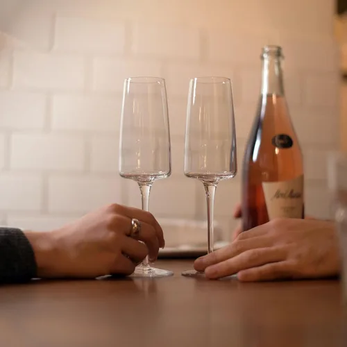 Vista 17 de Bormioli Rocco Planeo - Juego de 4 copas de vino espumoso y champán de 8.75 onzas