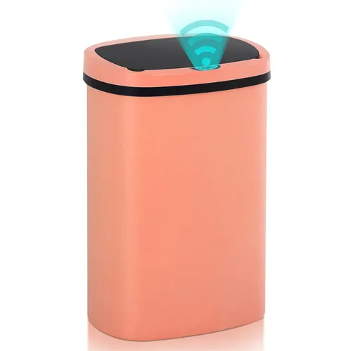 Vista 21 de Basurero de cocina con sensor de movimiento de 13 galones, cubo de basura con sensor automático de 50 L, cubo de basura inteligente con tapa