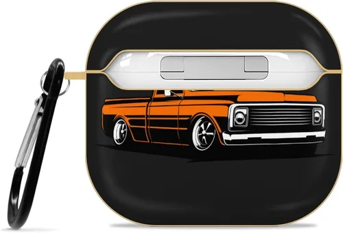 Vista 2 de Funda compatible con AirPods 3 de 3ª generación chapada en oro con llavero protector duro Gen 3 diseñada para Apple AirPod de 3ª generación 2021