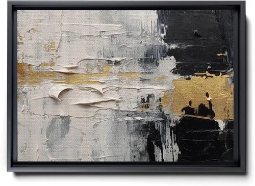 Black and White 3D Texture Wall Art - Abstract Texture Painting - Modern Black and White Wall Art - Contemporary Texture Wall Decor