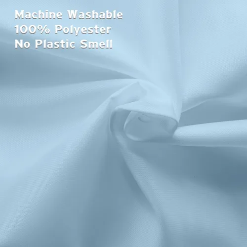 Vista 6 de Titanker Forro de cortina de ducha de tela, azul bebé, impermeable, ligero, lavable a máquina, 70 x 72 pulgadas