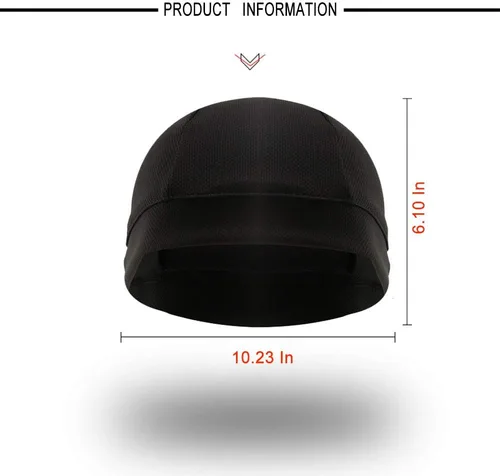 Vista 5 de 3 Pack Cooling Skull Cap Helmet Liner Sweat Wicking Cycling Running Hat for Men Women