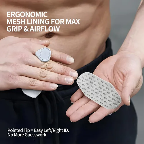 Vista 3 de Anti-Slip Weight Lifting Gloves for Men & Women, Ergonomic Silicone Palm Workout Grips, Gym Training Gloves for Pull-Ups, Dumbbell, Barbell, Callus