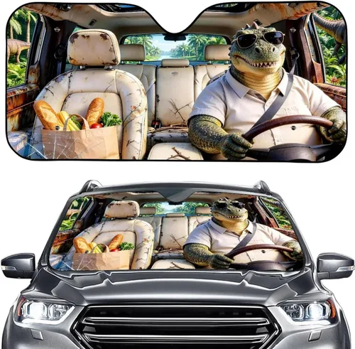 Vista 43 de SEANATIVE Funny Car Windshield Sun Shade UV Ray Sun Visor Protector Front Window Sunshade Angry Eyes Design Car Interior Accessories