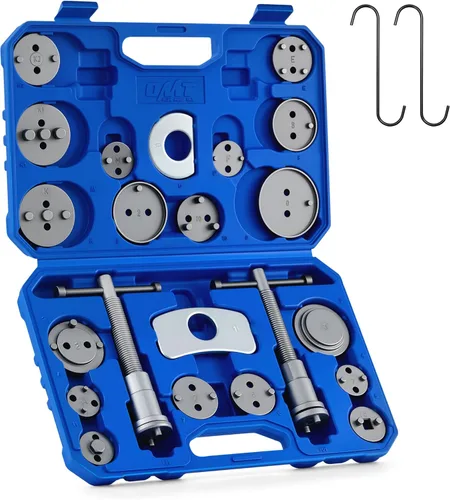 Vista 10 de Orion Motor Tech - Juego de herramientas de pinza de freno Wind Back, juego de herramientas de compresión de pinza de freno de 24 piezas con Negro