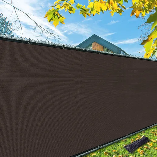 Vista 11 de iCover 3x10 pies de valla de pantalla de privacidad para balcón, cubierta de valla de barandilla resistente a los rayos UV para porche, terraza, Gris