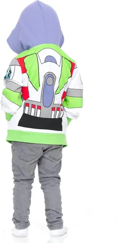 Vista 5 de Disney Pixar Toy Story Buzz Lightyear Sudadera con capucha de forro polar iTalk con cremallera para niños pequeños a grandes Rojo