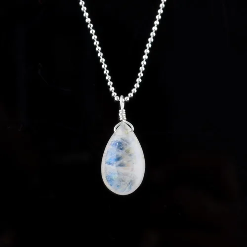 Vista 4 de Natural MultiColor Gemstone Dainty Pendant Necklace for Women
