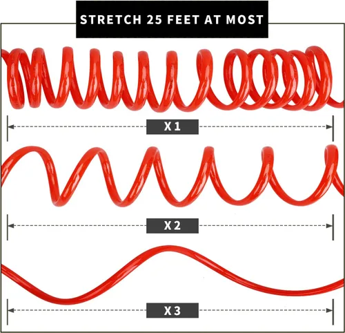 Vista 4 de Hromee Kit de accesorios de compresor de aire de 16 piezas con manguera de aire de polietileno de retroceso de 1/4 pulgadas, kit de inflado