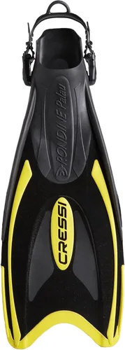 Vista 2 de Cressi Palau Aletas de natación ajustables con tacón abierto para snorkel, color azul