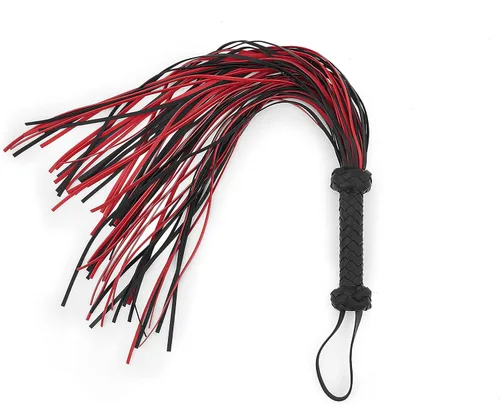 Vista 9 de Látigo de cuero rojo de 30 pulgadas, látigo de caballo ecuestre - Látigo de caballo rojo