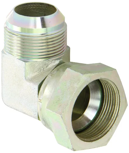 Eaton Aeroquip 2071-20-20S - Codo de tuerca giratoria de 90 grados, JIC tipos de extremo de 37 grados, acero al carbono, 1-1/4 JIC (f) x 1-1/4 JIC