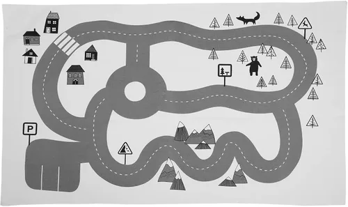 Play Mat Foldable Road Track Carpet, Crawling Mat with Soft Cloth Material, and Supplies for Indoor Outdoor Use, Portable for Storage and Travel