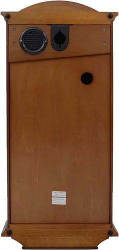 Vista 3 de SEIKO Arched Wall Clock with Pendulum and Dual Chimes, brown, 21 x 10 x 4 Inch