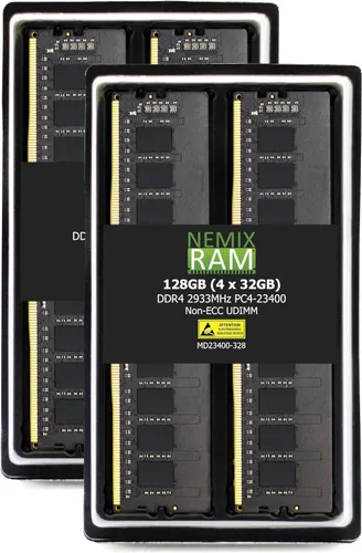 Vista 6 de NEMIX RAM 32 GB (1 x 32 GB) DDR4 2933 MHZ PC4-23400 2Rx8 1.2V CL21 288-PIN no ECC UDIMM memoria de escritorio sin búfer