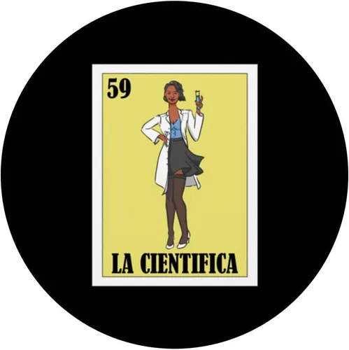 Vista 3 de Funny Mexican Design for Scientists - La Cientifica PopSockets Swappable PopGrip