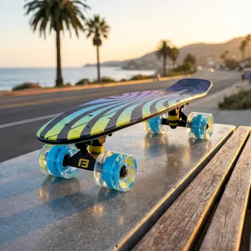 Vista 3 de Kids Complete Flowboard Skate Board W/Trucks and Light Up Wheels - Custom Scratch Free Graphics Great for Kids, Boys, Girls, Youth and Beginners 22