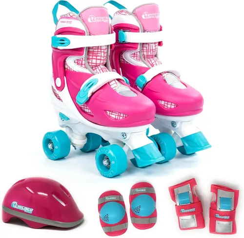 Chicago Roller Skates for Girls & Boys with Protective Gear – Helmet, Knee Pads & Wrist Guards – Durable Top Performance Indoor/Outdoor Use, Safety