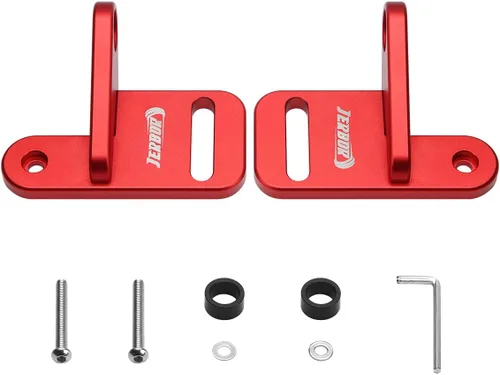 Vista 7 de JERBOR Kit de soportes de montaje de luz LED para Jeep JL JLU Wrangler 2018-2023 (rojo)