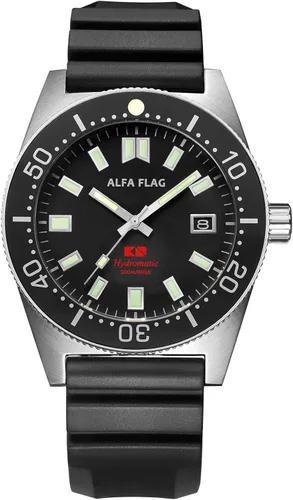 Vista 3 de ALFA FLAG Hydromatic - Reloj deportivo automático profesional para hombre de 656.2ft660 pies