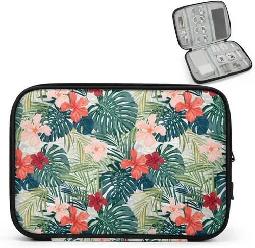 Vista 15 de Trees Electronics - Funda organizadora de viaje, accesorios tecnológicos, bolsa de almacenamiento de cables para cables, cargador, teléfono, disco