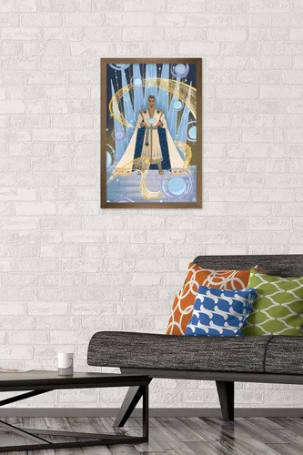 Vista 77 de Trends International Disney Wish - Póster de collage 4 (King Magnifico), póster de pared, 14.72 x 22.37 pulgadas, versión enmarcada de madera