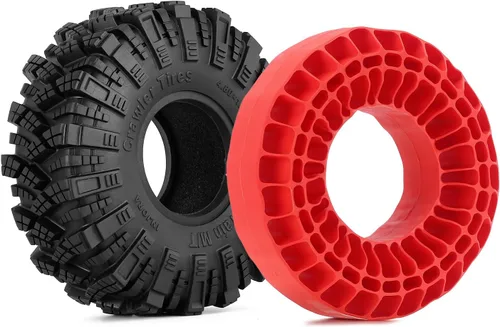 Vista 7 de INJORA - Inserto de goma de silicona para neumáticos de rueda de 1.9 pulgadas, de ajuste de espuma de 4.64-4.80 pulgadas para tractor 1/10 RC