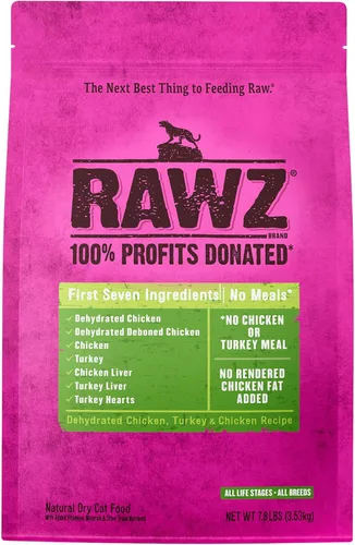Vista 9 de Rawz® Comida Seca para Gatos Sin Harina, Pollo Deshidratado, Receta de Pavo y Pollo (1.75 Lb)