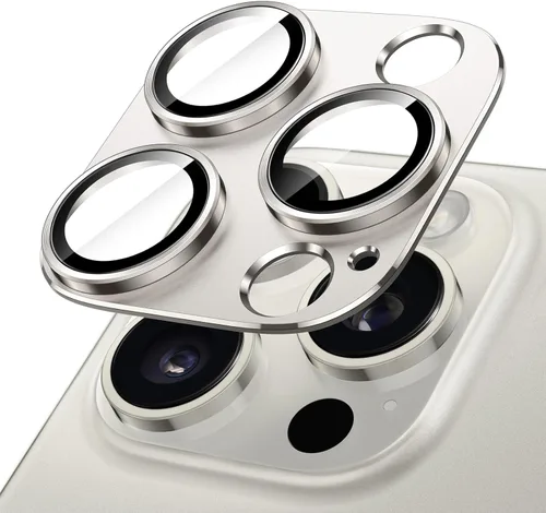 Vista 9 de JETech Protector de lente de cámara para iPhone 16 Pro de 6.3 pulgadas y iPhone 16 Pro Max de 6.9 pulgadas, cobertura completa, cubierta de anillo