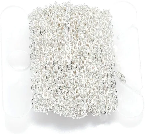 Vista 15 de Cadenas de collar de latón chapado en bronce antiguo de 1.5/2.0/2.5/0.138 in, cadenas de eslabones a granel para fabricación de joyas