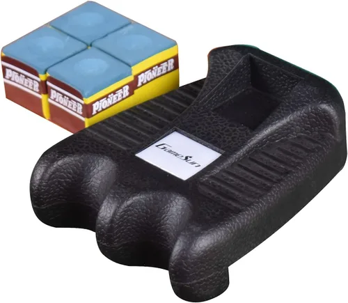 Vista 9 de Soporte para taco de 5 agujeros, soporte de taco de piscina con 5 tizas, soporte para palos de taco