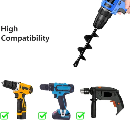 Vista 4 de Herramientas de jardín - Broca de taladro para plantar, 1.57 x 8.66 pulgadas