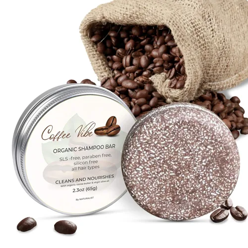 Naturalist Barra de champú sólida, 100% orgánica, a base de plantas, sin SLS, vegano, para todo tipo de cabello y cuidado corporal, pH equilibrado,