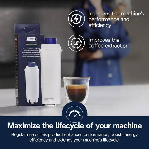 Vista 7 de De'Longhi Filtro de Agua de Repuesto para Máquinas de Espresso Select, DLSC002